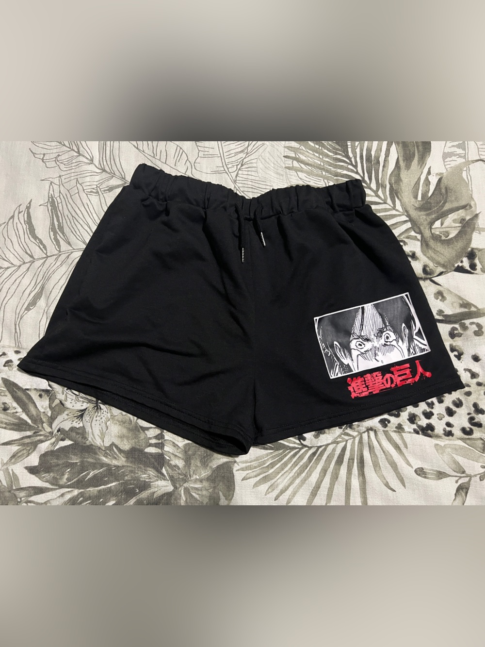 Attack on Titan Drawstrings Shorts, Elastic Waistband, mid-rise, Anime, Manga